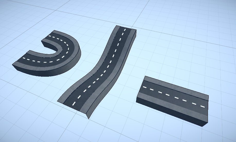 Road tileset pieces used for iteration
